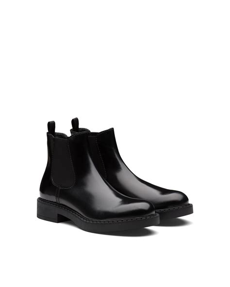 prada brushed calf leather chelsea boots|prada brixxen leather chelsea boot.